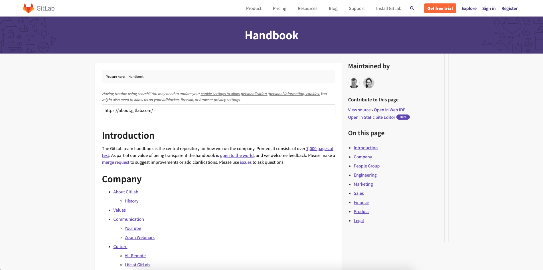 GitLab Employee Handbook