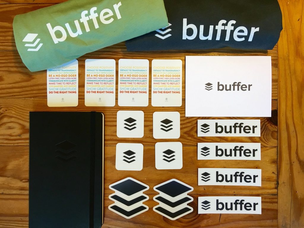 Image of Buffer company swag